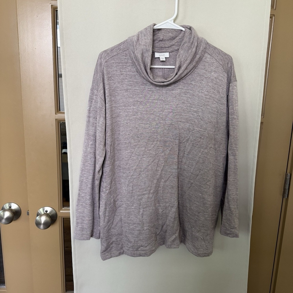 J. Jill Womens Small Muave Purejill‎ Tunic Pullover Long Sleeve Pockets